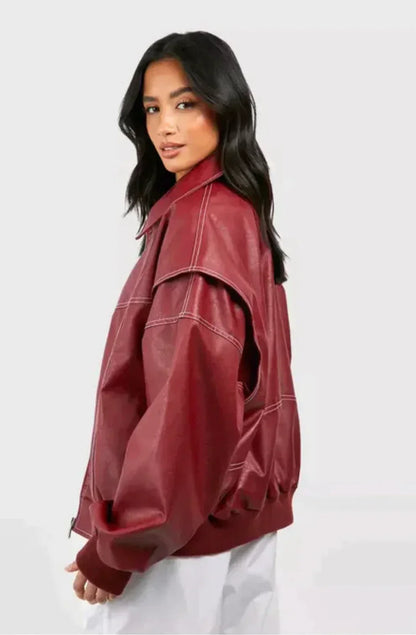 Amelie | Oversized Leather Jacket